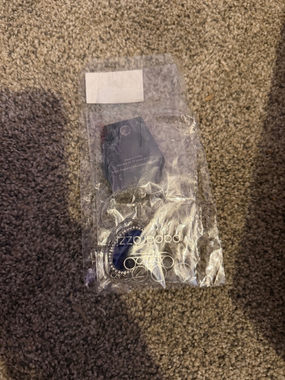 PopSocket Phone Grip in Dark Blue with Silver Ring Accent